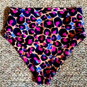 Infamous swim high waisted swim bottom size small